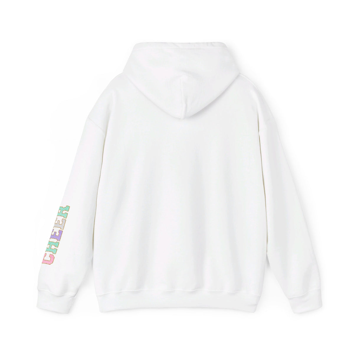 ✓uniform experiment CHENILLE HOODIE Adult Chenille Patch Print Cheer Hoodie Cheerleading Flyer