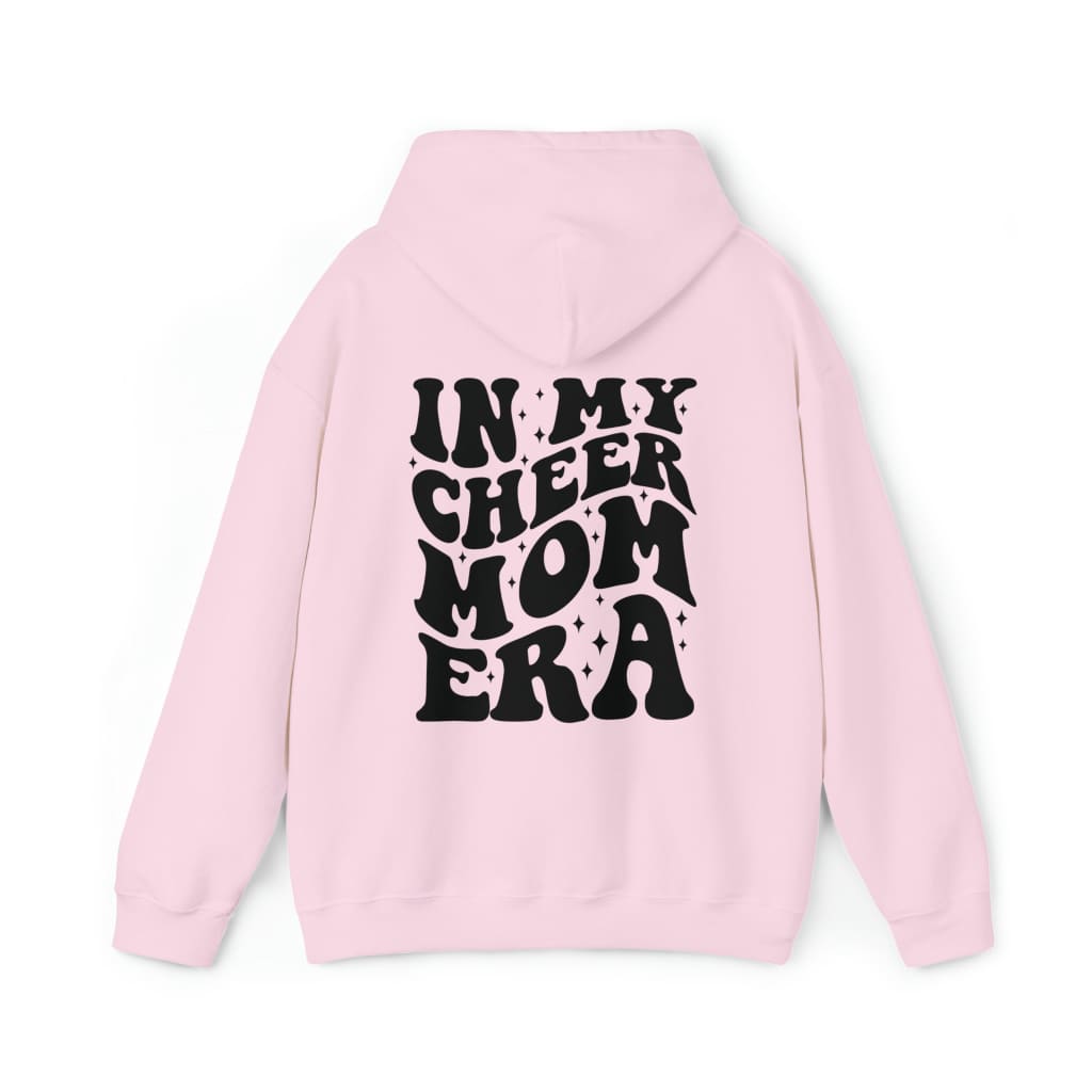 Cheer Mom Era Pink and Black Hoodie Cheerleading Flyer Stunt