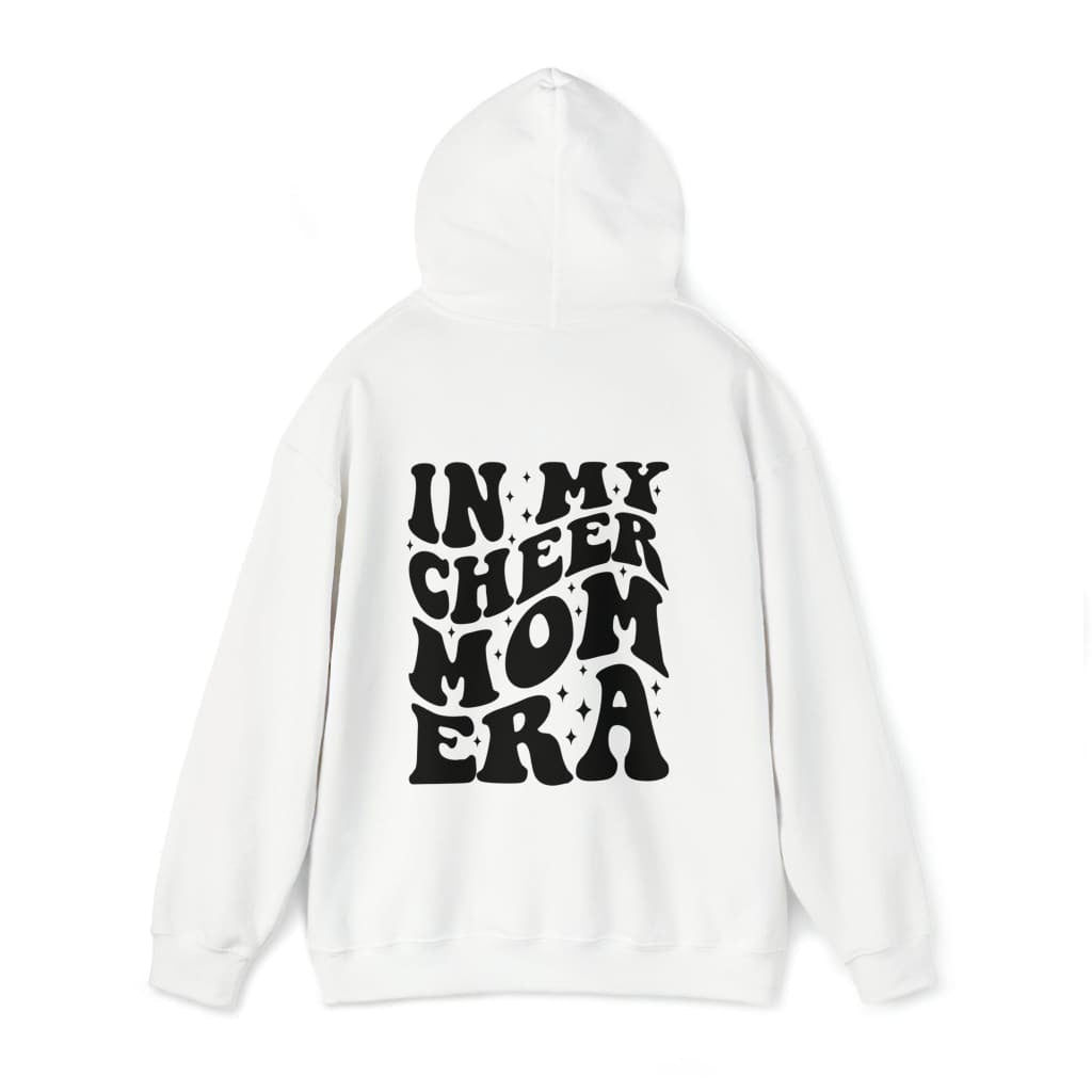 Cheer Mom Era White Hoodie Cheerleading Flyer Stunt Training