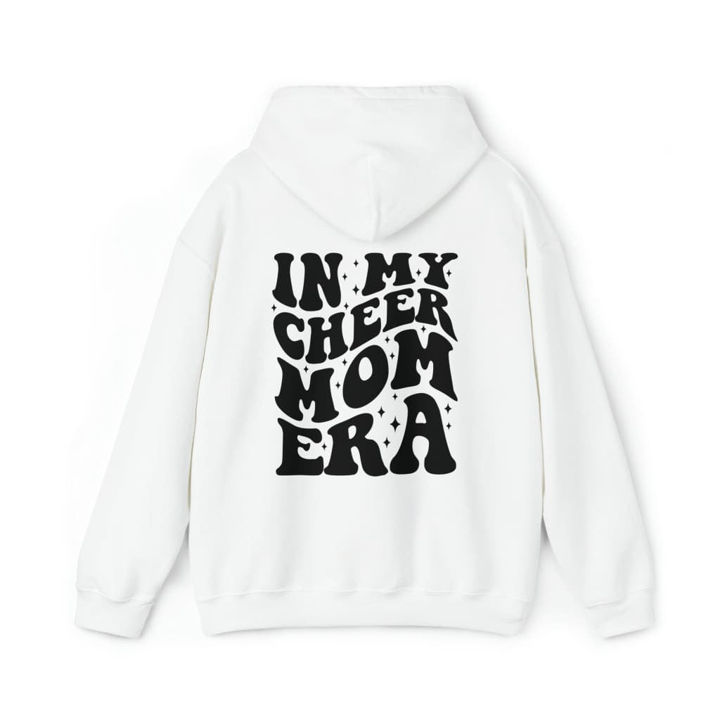 Cheer Mom Era White Hoodie Cheerleading Flyer Stunt Training