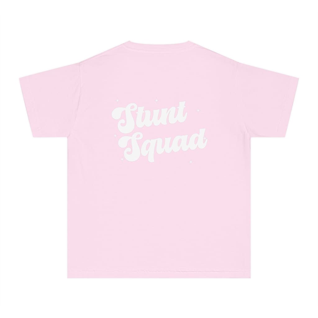 Stunt Squad Comfort Colors Youth Tee Cheerleading Flyer