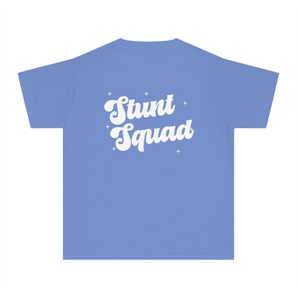 Stunt Squad Comfort Colors Youth Tee Cheerleading Flyer