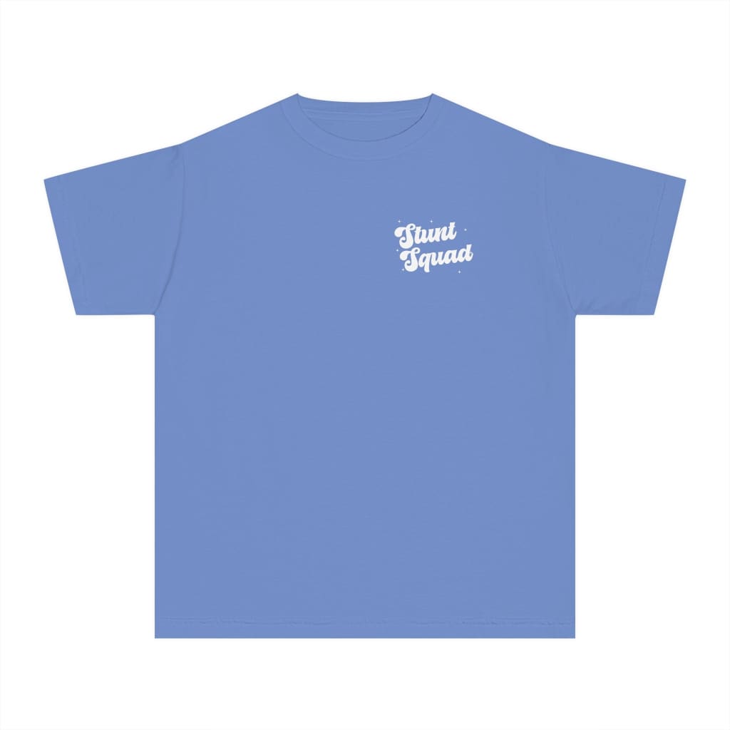 Stunt Squad Comfort Colors Youth Tee Cheerleading Flyer