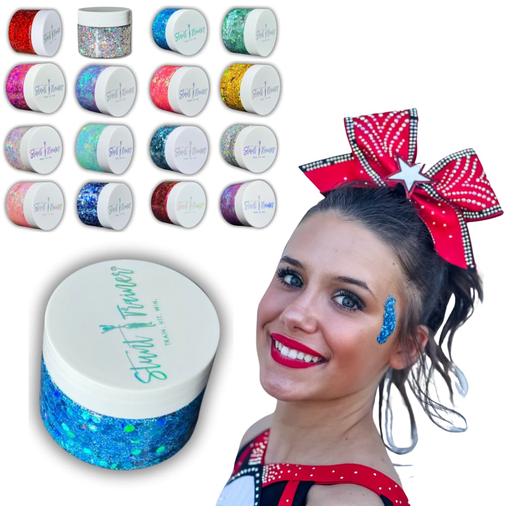 Stunt Trainer Peel Off Holographic Cheer Face Glitter