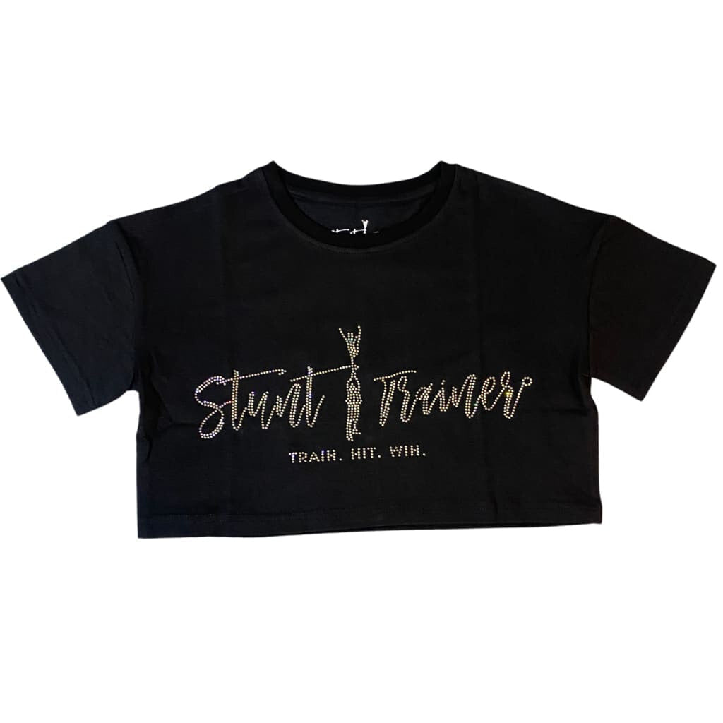 Stunt Trainer®️ Bling Logo Cheerleader Crop Top Cheerleading